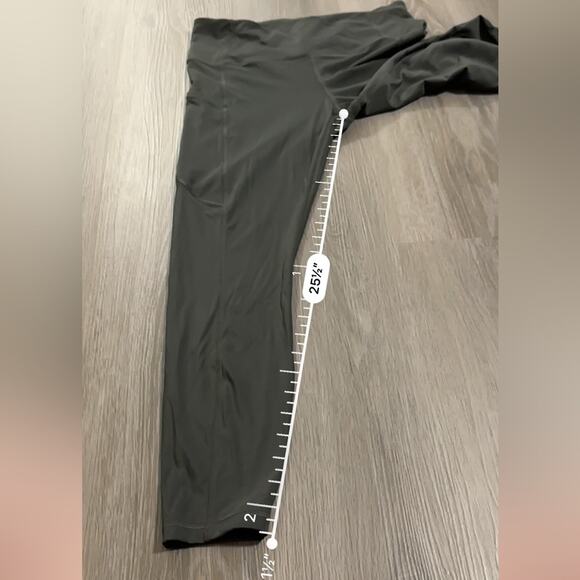 CRZ YOGA Dark Gray High Rise Ankle Length Leggings‎ with Side Pockets Size L - Picture 9 of 9